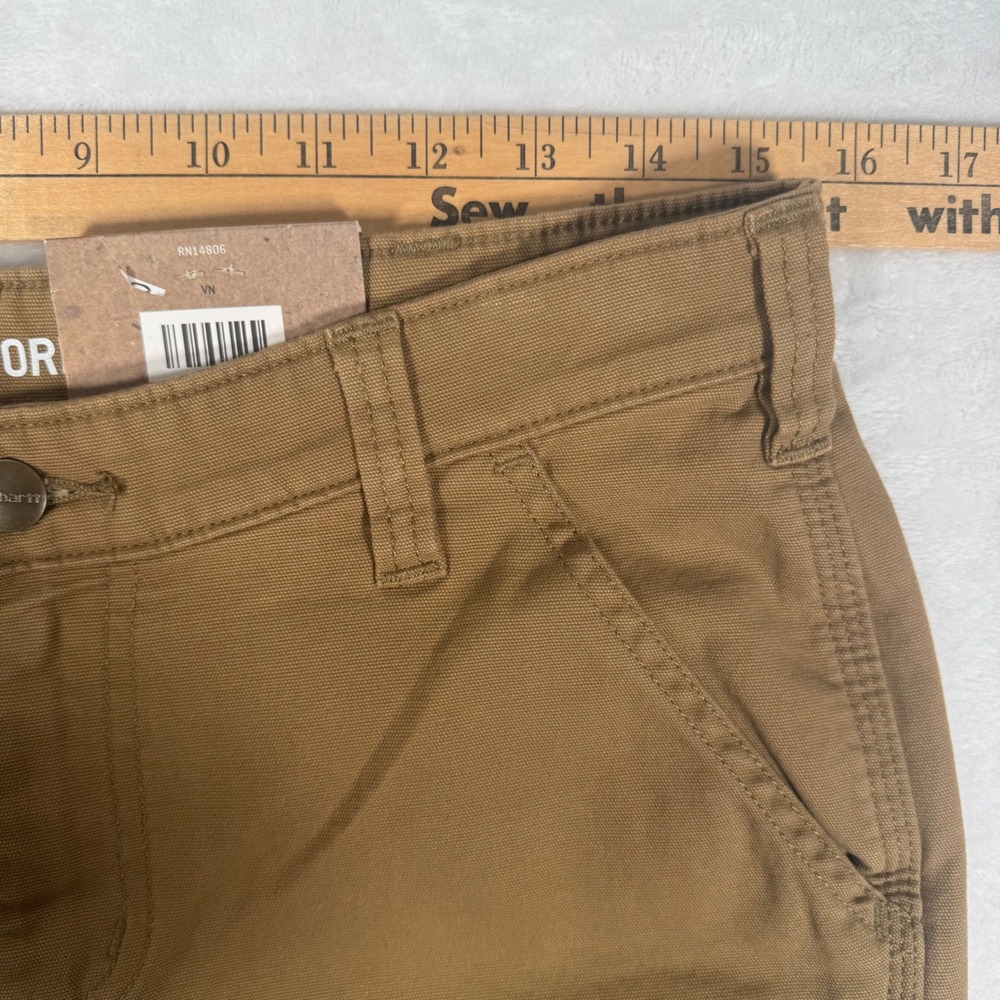 Carhartt Crawford Shorts Womens 6 Brown Rugged Flex Canvas Utility New 102094 - Picture 7 of 9